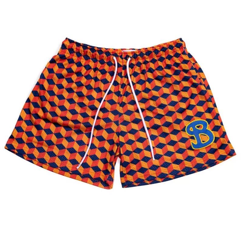 Trendy American Casual Mesh Basketbal Shorts voor Heren - Ademende Knielange Sportkleding