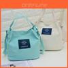 Stylish Korean Canvas Bucket Bag Candy Colors Small Tote For Women