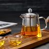 Hittebestendige glazen theepot met zeef, filterei, theepot 350 ml