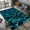 2025 Neuer Stil Blau Grün Meerwasser Meereswelle Landschaft Teppich für Wohnzimmer Schlafzimmer Zuhause Sofadekoration, Rutschfeste Fußmatte