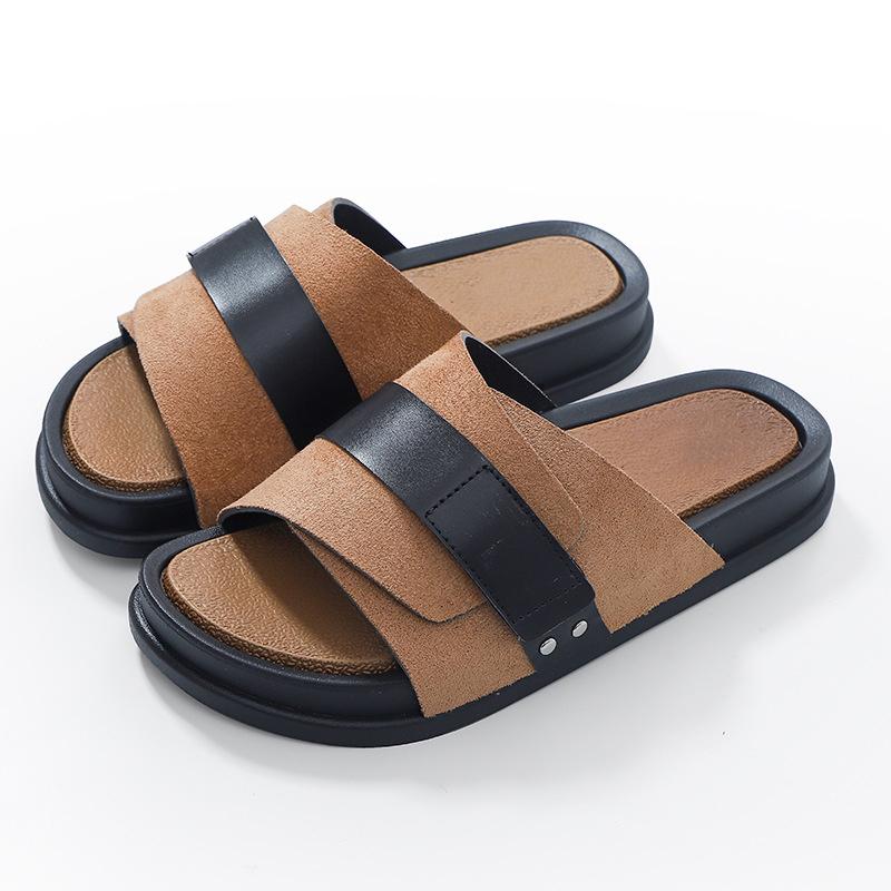 Anti Slip Thick Soled Men Shoe Fashion Versatile Mens Sandals Simple Comfort Mens Slipper Summer Retro One Foot Casual Shoe