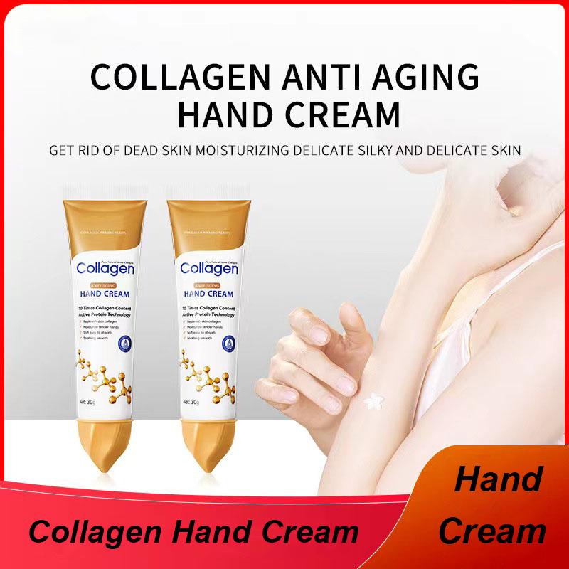 Handcreme Anti-Aging-Kollagen-Handcreme Feuchtigkeitsspendende Anti-Trockenheit Nährende Hautaufhellende Handcreme und Gesichtscreme