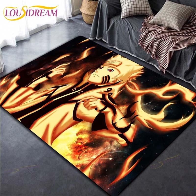 Anime-Matten-Teppich, Naruto-Teppiche für Wohnzimmer, weiche Bodenmatte, Teppiche für Schlafzimmer, Türmatte, rutschfeste Teppiche, Badematte