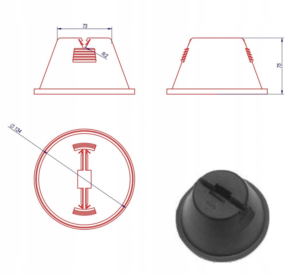 896x uchwyt betonowy w tworzywie fi 8mm