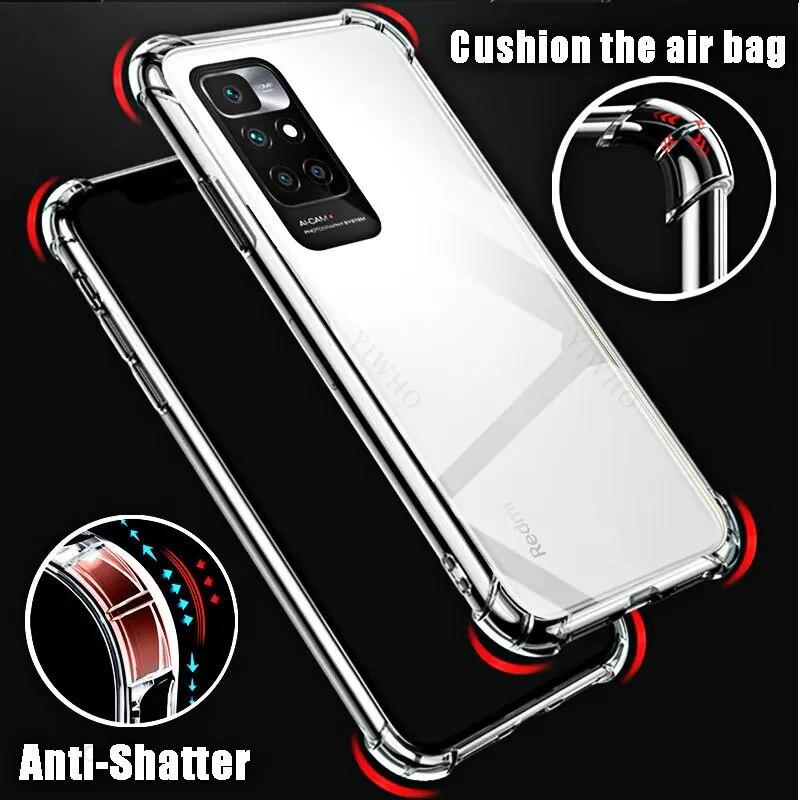 Custodia antiurto in silicone morbido per Xiaomi Redmi 10 2022 HD trasparente per Redmi 10 2022 6.5 "21121119SG Custodia antigraffio