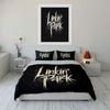 "Linkin Park Black Bedding Set" Bedding Duvet Cover Set Duvet Cover Pillowcases  (1 * Duvet Cover 2 * Pillowcases, Without Duvet Insert)