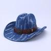 Popular European and American Retro Washed Western Cowboy Hat Versatile Men's and Women's Outdoor Fashion Jazz Top Hat