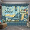 2 Panel American Vintage Industrial Curtain Custom Hipster Studio Semi-blackout Male Bedroom Living Room Kitchen Window Curtain