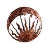 Stylish Metal Sun and Moon Wall Decorations Unique Outdoor Piece for Garden Porch Eye Catching Miniatures Statues