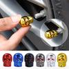 Ventilkappe mit Totenkopf-Motiv, staubdicht, Schutzabdeckungen für Auto, Motorrad, Fahrrad, LKW, Rad, Reifen, Reifen, Ventilschaft, Rostschutz, Kupferkernkappe