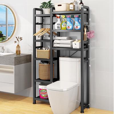 Multi-Functional Retractable Bathroom Over-the-Toilet Storage Rack
