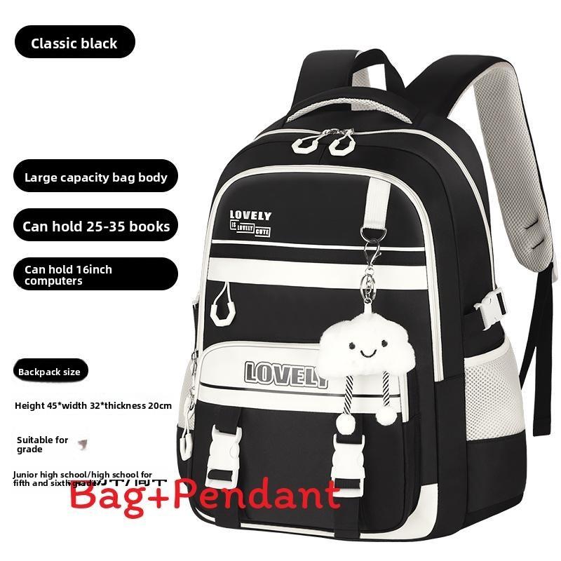 Girls Youth Backpack With Waterresistant Polyester And Cushioning For School Travel