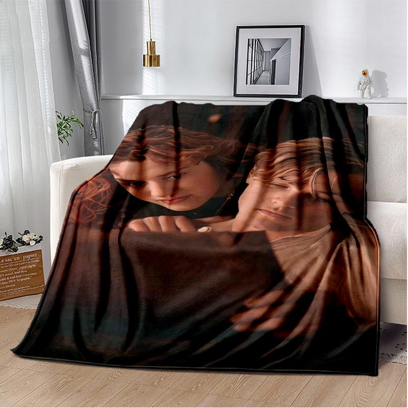 3D Print Titanic Film Poster Deken, Zachte Plaid voor Huis Slaapkamer Bed Bank Picknick Reizen Kantoor Rust Deksel Deken Kinderen
