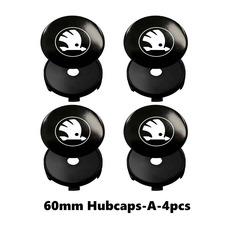 Car Wheel Center Hub Caps Sticker Auto Emblem Wheel Center Cap For Skoda Fabia Kamiq Superb Scala Enyaq-iV MK3 VisionS Yeti CWN1