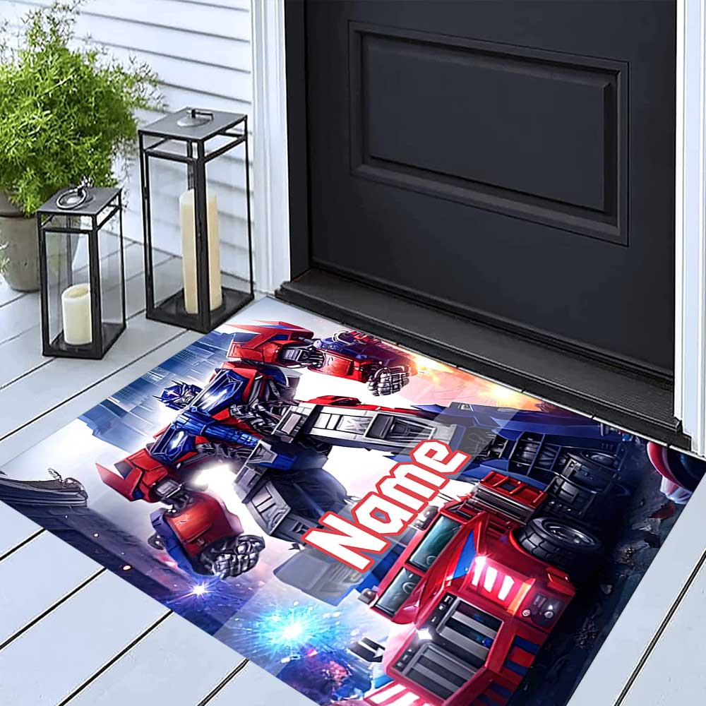 Transformers Fans (3) Customize Your Name Rug, Office Chair Cushion, Home Bedroom Living Room Gift.