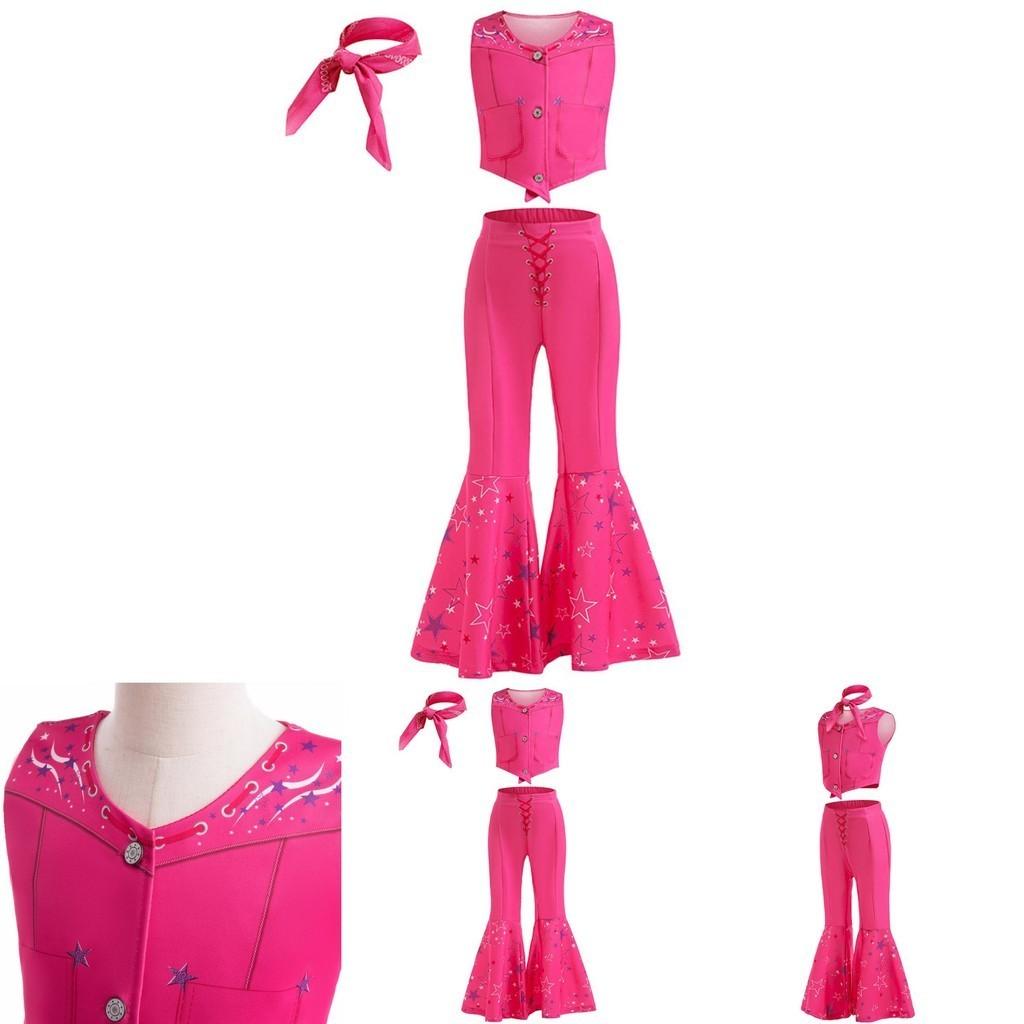 New Barbie Cosplay Costume Set For Girls Princess Style Cute Printed And Multicolor