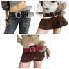 Bordo Affilato Finta Pelle e Con Dettagli Metallici Vita Multi Foro Regolabile Per Uomo Donna Abbigliamento Casual
