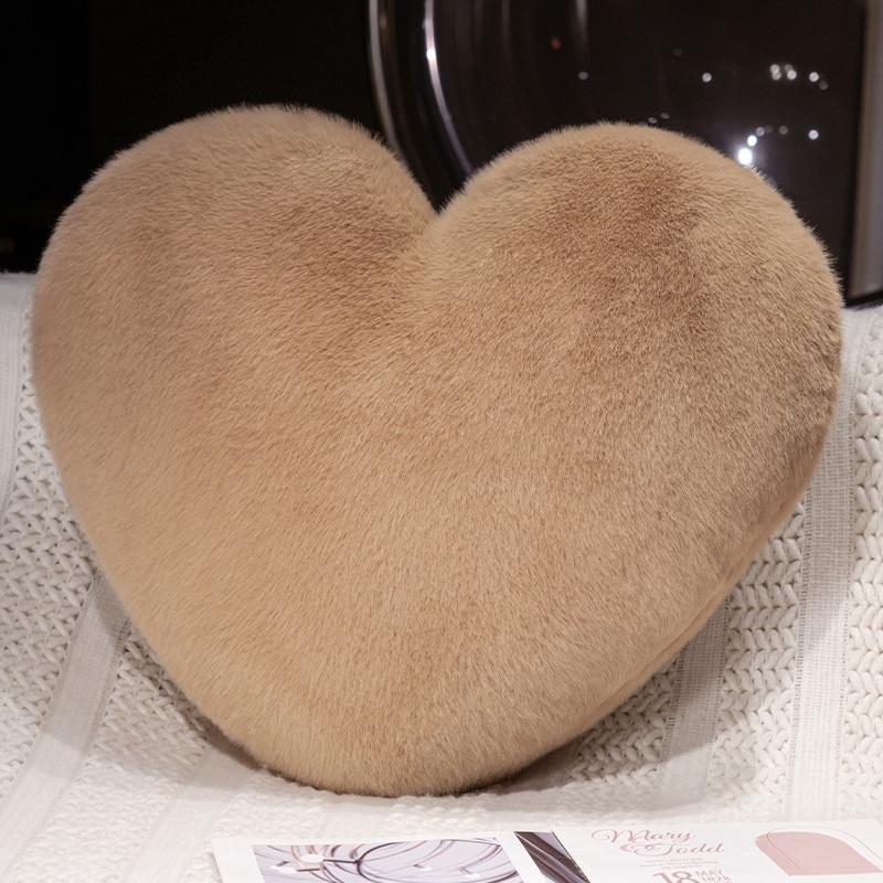 45/60Cm Heart Plush Throw Pillow Stuffed Red Heart Colorful Fuzzy Cushion Home Sofa Chair Lumbar Support Plushie Decor Gift