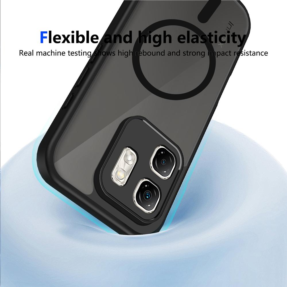 KEYSION Magnetische Handyhülle für für Infinix Smart 9 Weiches Silikon+PC Matt Transluzent Stoßfest Rückseite für Infinix Hot 50i