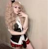 2021 Anime Junko Enoshima Cosplay Dangan-Ronpa Danganronpa Cosplay Kostüm Mädchen Frauen Uniform Top Hemd Rock Party Karneval