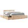Bed Frame with Mattress - Maison Exclusive - 120x190 Cm - Solid Pine - 4 Drawers