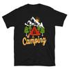 Gitarrenzelt & Feuer Vintage Design Camping Neuheit T-Shirt