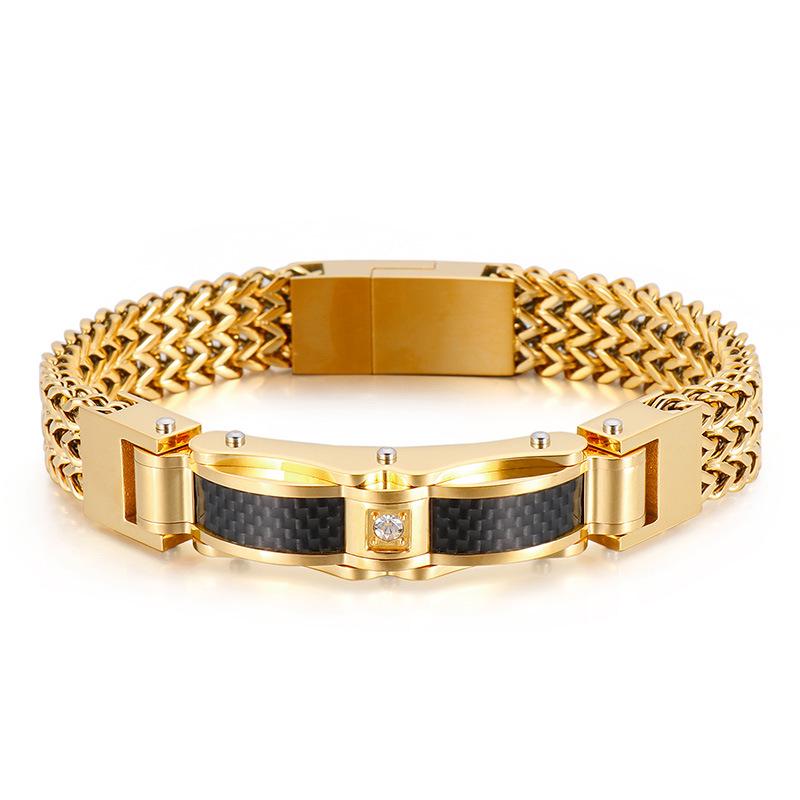 Men's Titanium Steel Motorcycle Chain Bracelet - Rock Style Accessories