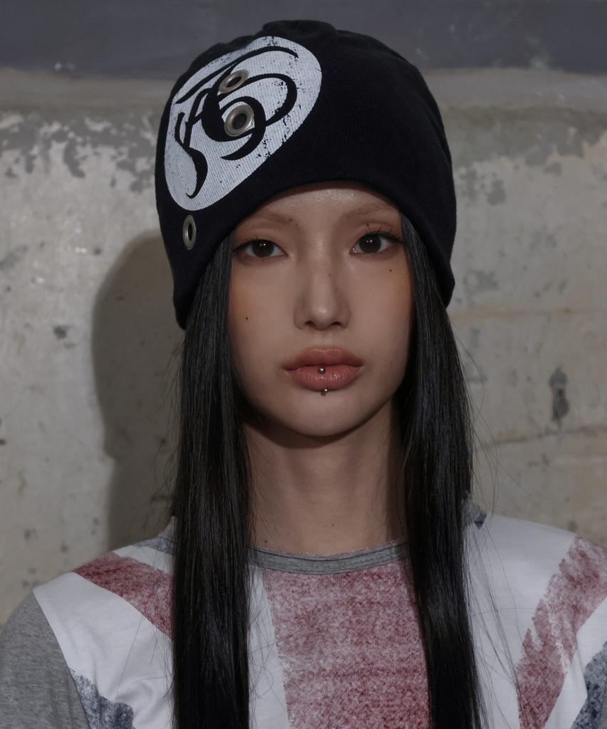 FANCY CLUB Fy Eyelet Beanie (Black) F25Ze033