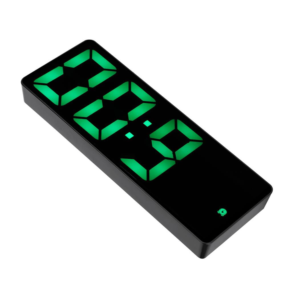 Horloge électronique à affichage LED, miroir numérique, réveil, batterie rechargeable, double usage 0712