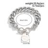 1SET Punk Wind Lock Pendant Bracelet Personalized Metal Elbow Beaded Elastic Jewelry Women