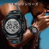 Senors Ceas Sport Digital 50m Impermeabil Elegant Multifunctional Afisaj LED Ceas Exterior Barbati (2-Albastru)