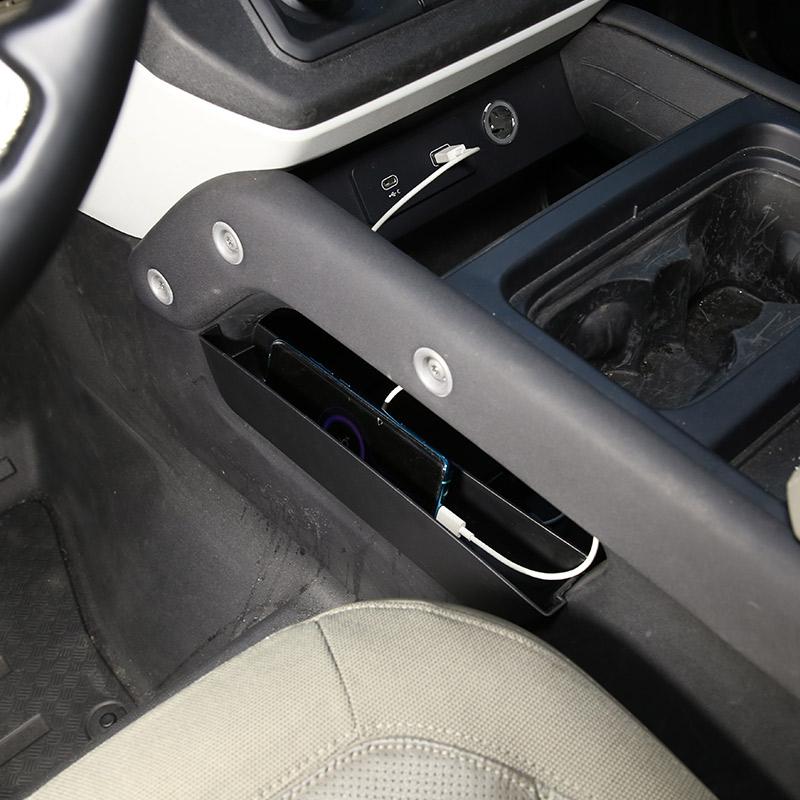 For Land Rover Defender 90 110 -22 ABS Black Car Central both sides Storage Box Storage Box mobile phone box Car
