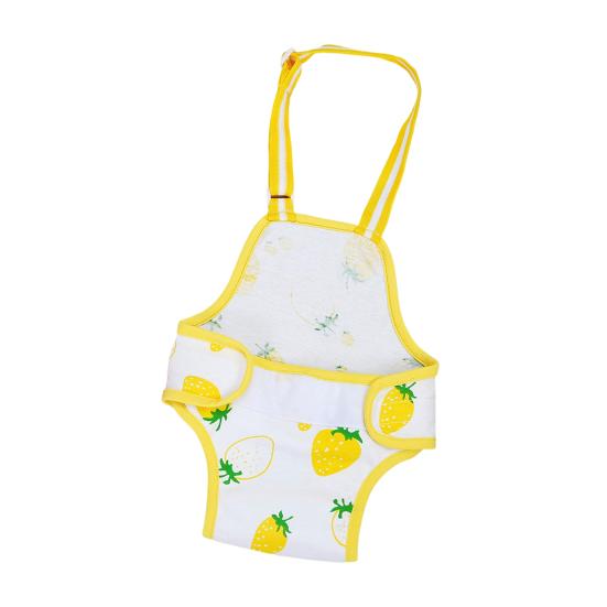 Cat Neutering Recovery Suit Strawberry Pattern Anti-Licking Surgery Jumpsuit Hook And Loop Closure Breathable Pet Surgery Attire for Small Dog Kitten