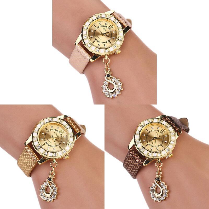 Elegante Kimseng Damenuhr mit Quarzwerk und Schwanenanhänger Stilvolles Design Und Einzigartige Farben