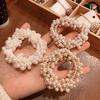 Elegant Pearl Hair Ties Beads Girls Scrunchies Rubber Bands Ponytail Holders