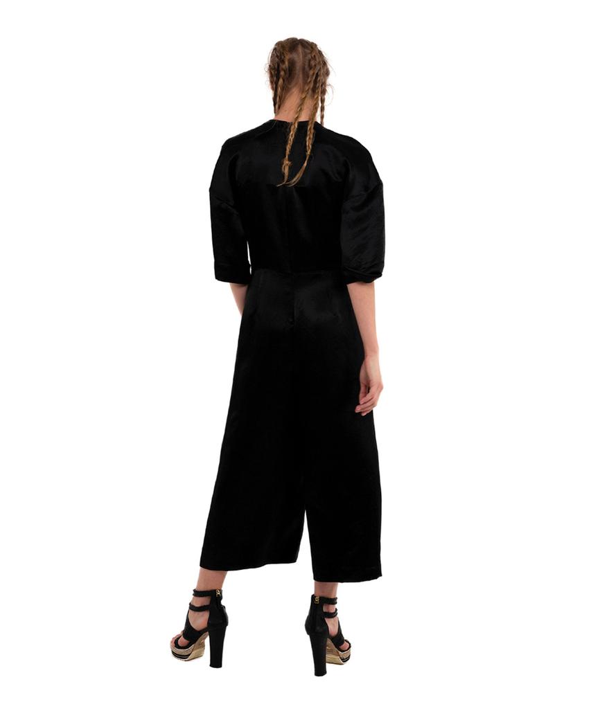 GREEDILOUS Black Scarf Jumpsuit