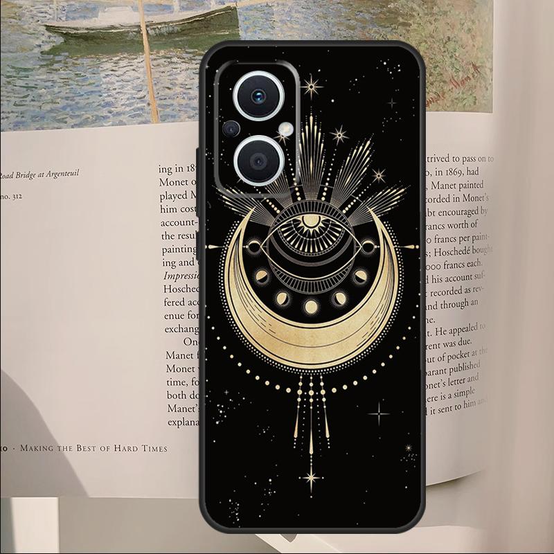 Fortune Telling Moon Stars Hands Art Cover For OPPO Reno 11F 12F 13F 14F 10 11 12 13 14 Pro 7 8 Lite OPPO Find X6 X8 X9 Pro Case