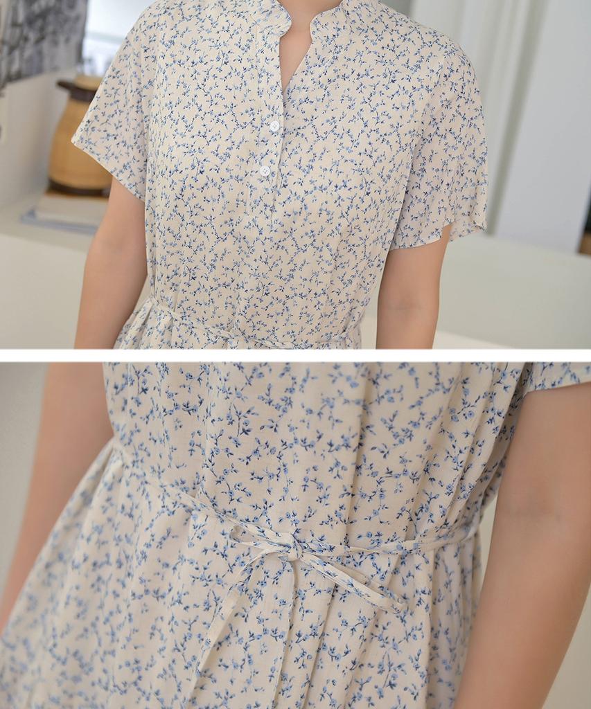 Ppaeppae Floral Half-Open Long Dress