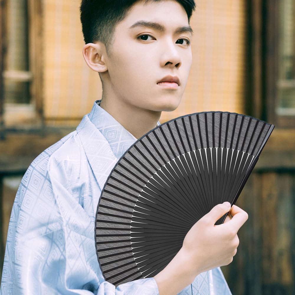 Silk Short with Gift Gift for Fireworks Overseas Japanese Accessories Length [SENMAN] Men's High-Quality Fan, Stylish, Large, Popular, Length, Box,