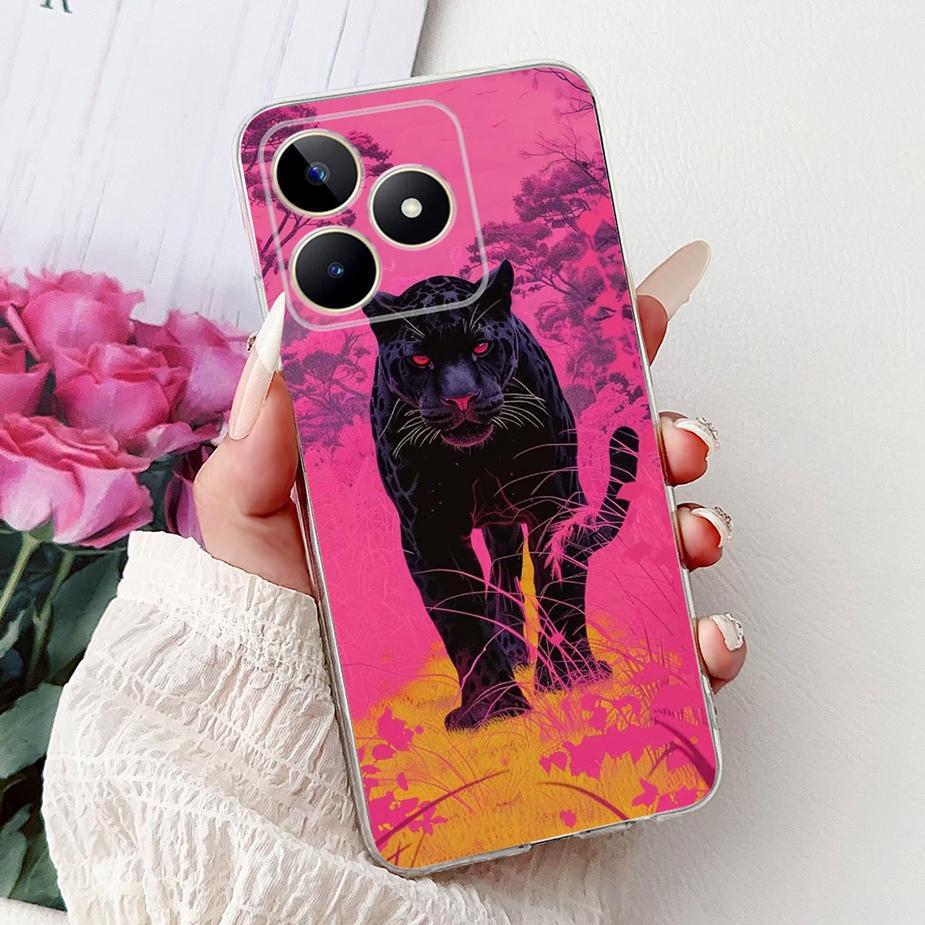 For Realme Note 50 Case RMX3834 Cute Cat Painted Cover Clear Silicone Soft TPU Phone Case For Realme Note 50 Note50 Fundas Coque