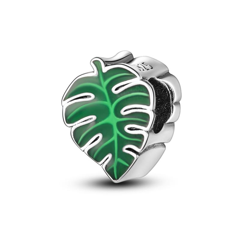 925 Silver Green Series Tree Cactus Avocado Pendant DIY Charm Beads Fit Bangle Charms Bracelet Women Jewelry