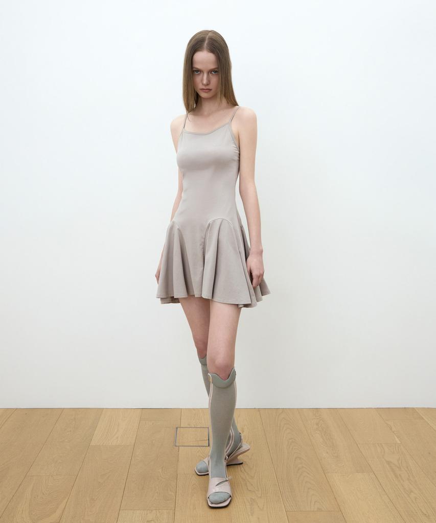 Ohos Back Strap Flare Dress / Gray