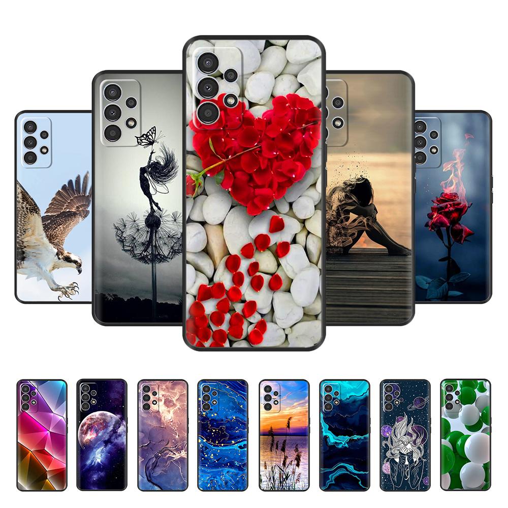 Para samsung a32 5g 4g a325f caso silicone macio capa traseira tpu caso de telefone para samsung galaxy a32 a52 a52s a72 5g 4g pára-choques fundas