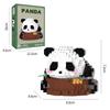 Fantasievolle Chinesische Riesenpanda Bausteine Blumen Niedliches Puzzle Zusammengebaut Kindergeburtstagsgeschenk Lässiges Zusammengebautes Spielzeug