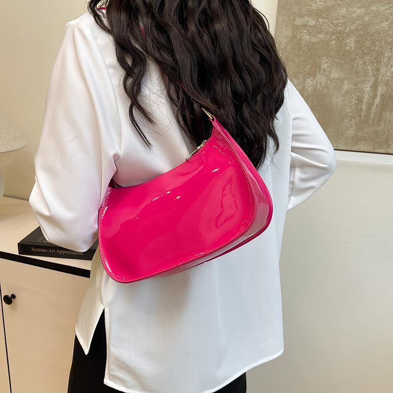 Girls Fashion Leather Handbag Korean Brand Designer Zipper Shoulder Bag Lightweight Tote for Daily Shopping Travel