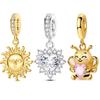 Copper Love Heart Bee Golden Series Charms Fit Diy Making Bracelet Necklace Gift High Quality Women Fine Jewelry
