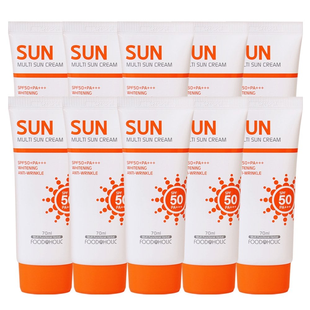 (10 Pieces) FoodaHolic Multi Sun Cream 70ml SPF50/PA+++