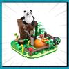 Cute Panda Building Blocks Zoo Landscape Assembly Model Bricks Creative Desktop Decoration Children's Christmas DIY Toys Gifts