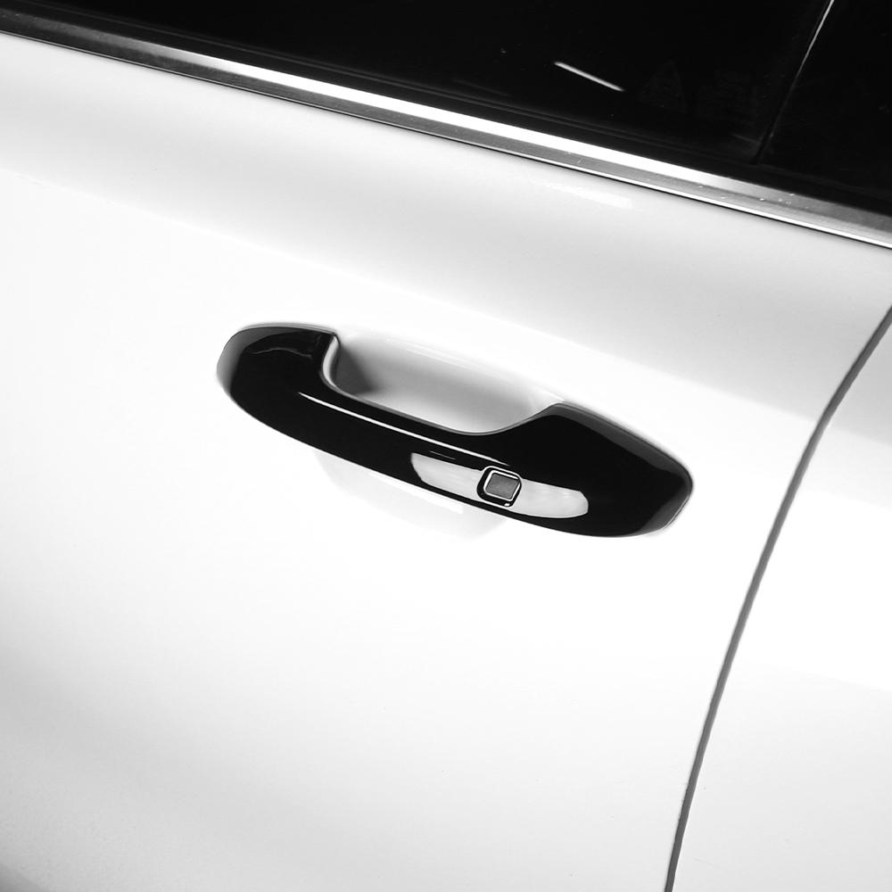 Car Exterior Accessories Touch/Button Style Carbon Fibre Gloss Black Exterior Door Handle Trim For Kia Sorento MQ4 2021-2026