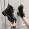 2024 weiß Neue Frauen Stiefeletten Herbst Winter Plattform Zipper Frauen Punk Stiefel Dicke Sohle Spitze Up Kampf Booties Weibliche mujer